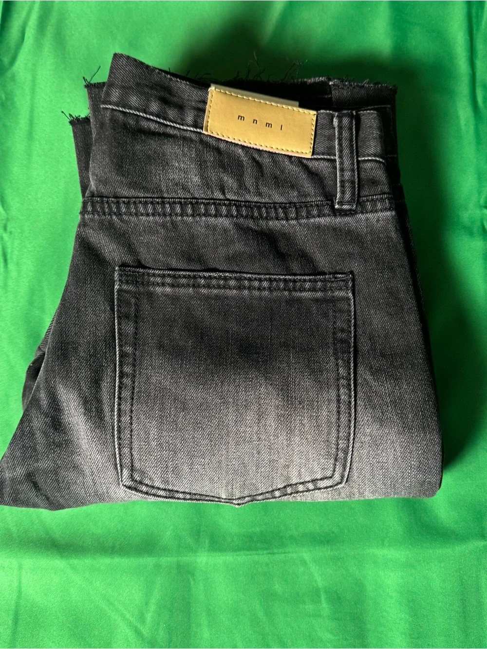 MNMLMen's Flare Jeans Washed Black Distressed Size 29